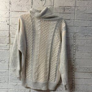 ✨ Jason Maxwell Vintage Chunky Knit Turtleneck Sweater – Size L ✨